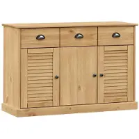 vidaXL Dressoir met lades VIGO 113x40x75 cm massief grenenhout