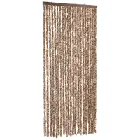vidaXL Vliegenhor met beige en donkerbruine kleur, 100x220 cm, chenille