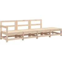 vidaXL 4-delige Loungeset massief grenenhout