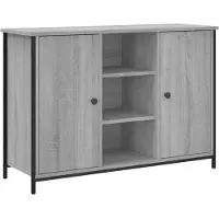 vidaXL Dressoir 100x35x70 cm bewerkt hout grijs sonoma