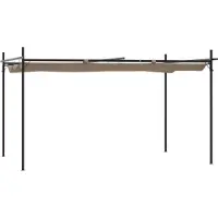 vidaXL Pergola met schuifdak, taupe, 395x292x230 cm