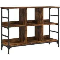 DKD Home Decor Dressoir 102x32x73,5 cm bewerkt hout gerookt eikenkleurig