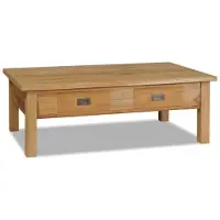 vidaXL Salontafel massief teakhout 100x60x35 cm