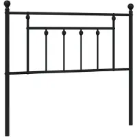 vidaXL Vervangend hoofdbord 107 cm metaal zwart