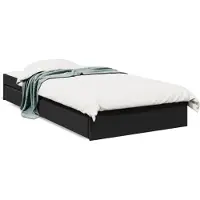 vidaXL Bedframe met lades bewerkt hout zwart 90x190 cm