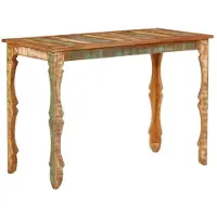 vidaXL Eettafel 110x52x76 cm, gerecycled hout, massief hout