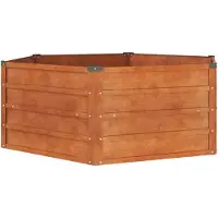 vidaXL Plantenbak verhoogd 129x129x45 cm cortenstaal roestig