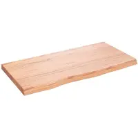 vidaXL Tafelblad 80x40x(2-4) cm behandeld massief eikenhout lichtbruin