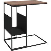 vidaXL Bijzettafel 55x36x59,5 cm bewerkt hout zwart
