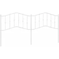 vidaXL Vervangend hoofdbord 200 cm metaal wit