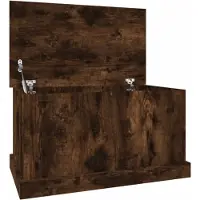 vidaXL Opbergbox 70x40x38 cm bewerkt hout gerookt eikenkleurig