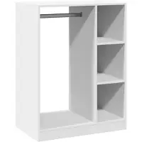 vidaXL Kledingkast 77x48x102 cm bewerkt hout wit