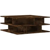 vidaXL Salontafel 70x70x29 cm bewerkt hout gerookt eikenkleurig