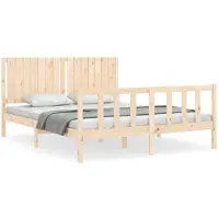vidaXL Bedframe zonder matras massief grenenhout 160x200 cm