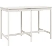 vidaXL Tuintafel, wit, 159,5x82,5x110 cm, massief hout, grenen