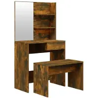 vidaXL Kaptafelset 74,5x40x141 cm gerookt eiken