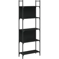 vidaXL Boekenkast 5-laags 60,5x24x166,5 cm bewerkt hout zwart