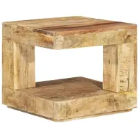 vidaXL Salontafel 45x45x40 cm massief mangohout