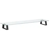 vidaXL Monitorstandaard 80x20x8 cm gehard glas en metaal zwart