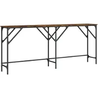 vidaXL Wandtafel 180x29x75 cm bewerkt hout gerookt eikenkleurig