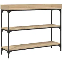 vidaXL Wandtafel met schappen 100x30x80 cm sonoma eikenkleurig