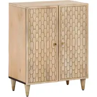vidaXL Bijzetkast 60x33x75 cm massief mangohout