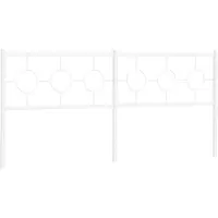 vidaXL Vervangend hoofdbord 193 cm metaal wit