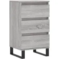 vidaXL Dressoir 40x35x70 cm bewerkt hout grijs sonoma