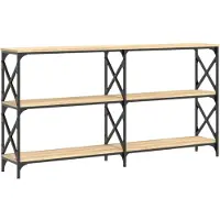 vidaXL Wandtafel 156x28x80,5 cm bewerkt hout sonoma eikenkleurig
