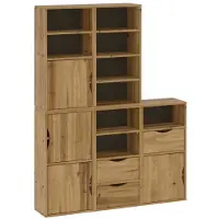 vidaXL Bijzetkasten 5 st "ODDA" 40x24x79 cm massief grenenhout