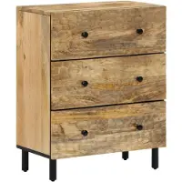 vidaXL Bijzetkast 60x33x75 cm massief mangohout
