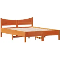 vidaXL Bed met matras massief grenenhout wasbruin 140x190 cm