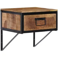 vidaXL Nachtkastje 40x35x40 cm massief mangohout