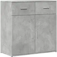 vidaXL Dressoir 79x38x80 cm bewerkt hout betongrijs