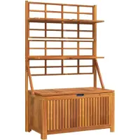 vidaXL Opbergbox met latwerk 99x50x160 cm massief acaciahout