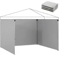 Outsunny Zijpanelen voor paviljoen-Oxford-stof-300L x 200B cm-Lichtgrijs