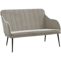 vidaXL Bankje 110x76x80 cm fluweel lichtgrijs