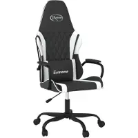 vidaXL Gamingstoel, zwart en wit, kunstleer