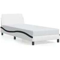 vidaXL Bedframe "Dover" kunstleer zwart en wit 90x190 cm