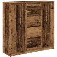 vidaXL Dressoir met lades 100,5x35x98,5 cm bewerkt hout oud hout