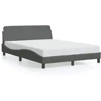 vidaXL Bedframe "Dover" 120x200 cm stof donkergrijs