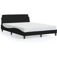 vidaXL Bedframe "Dover" stof zwart 140x190 cm