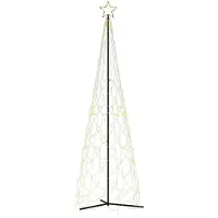 vidaXL - Kerstkegelboom - warmwit - 500 - LED's - 100x300 - cm