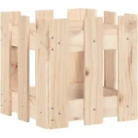 vidaXL Plantenbak met hekontwerp 30x30x30 cm massief grenenhout