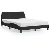 vidaXL Bed met matras "Dover" fluweel zwart 120x200 cm