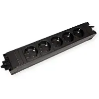Bachmann stekkerdoos met Wieland GST18 installatiestekker en 5 contacten / zwart