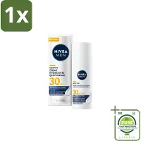 Nivea 1 x MEN – Gezichtscrème – Sensitive, Gevoelige huid, SPF30 – 50 ml - Gevoelige Huid - Hydraterende Crème - SPF30 - Zonbescherming - Blauw Licht Bescherming