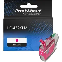 PrintAbout Inktcartridge LC-422XLM Magenta Hoge capaciteit geschikt voor Brother