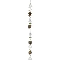 WDMT Kerst decoratie slinger - Garland Christmas Tree | 85 cm | Extra lange kerst slinger van natuurlijke materialen | Bruin