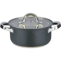 Alpina Kookpan met Deksel 2,4 Liter – RVS Pan 18 cm – Inductie – Glazen Deksel – Geschikt voor Alle Warmtebronnen